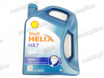 Масло моторное Shell Helix HX7 DIESEL 10W-40 п/синт (синий)   4л