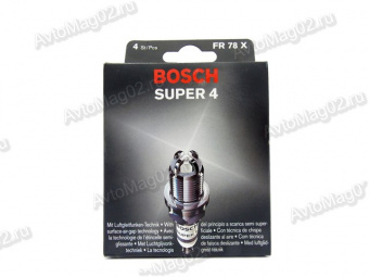 Свечи  Bosch FR 78 X Sup4   ВАЗ дв21126,Логан 1.4/1.6, Акцент(c катал.), ДЭУ   4х-электр. (к-т 4шт)