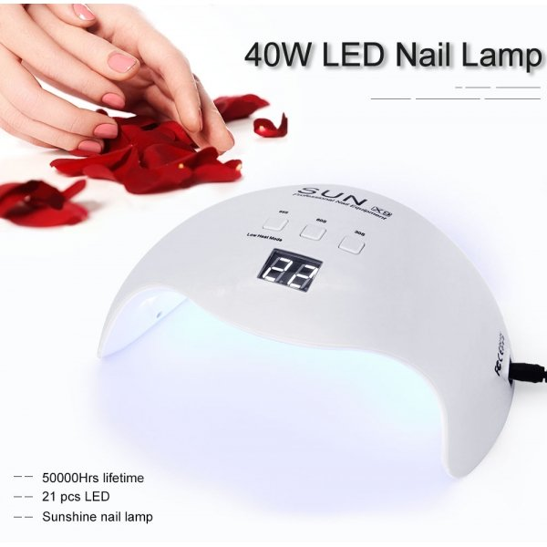 Лампа Sun x9 plus  для сушки ногтей 40 Вт LED белый  ТКФ.0020