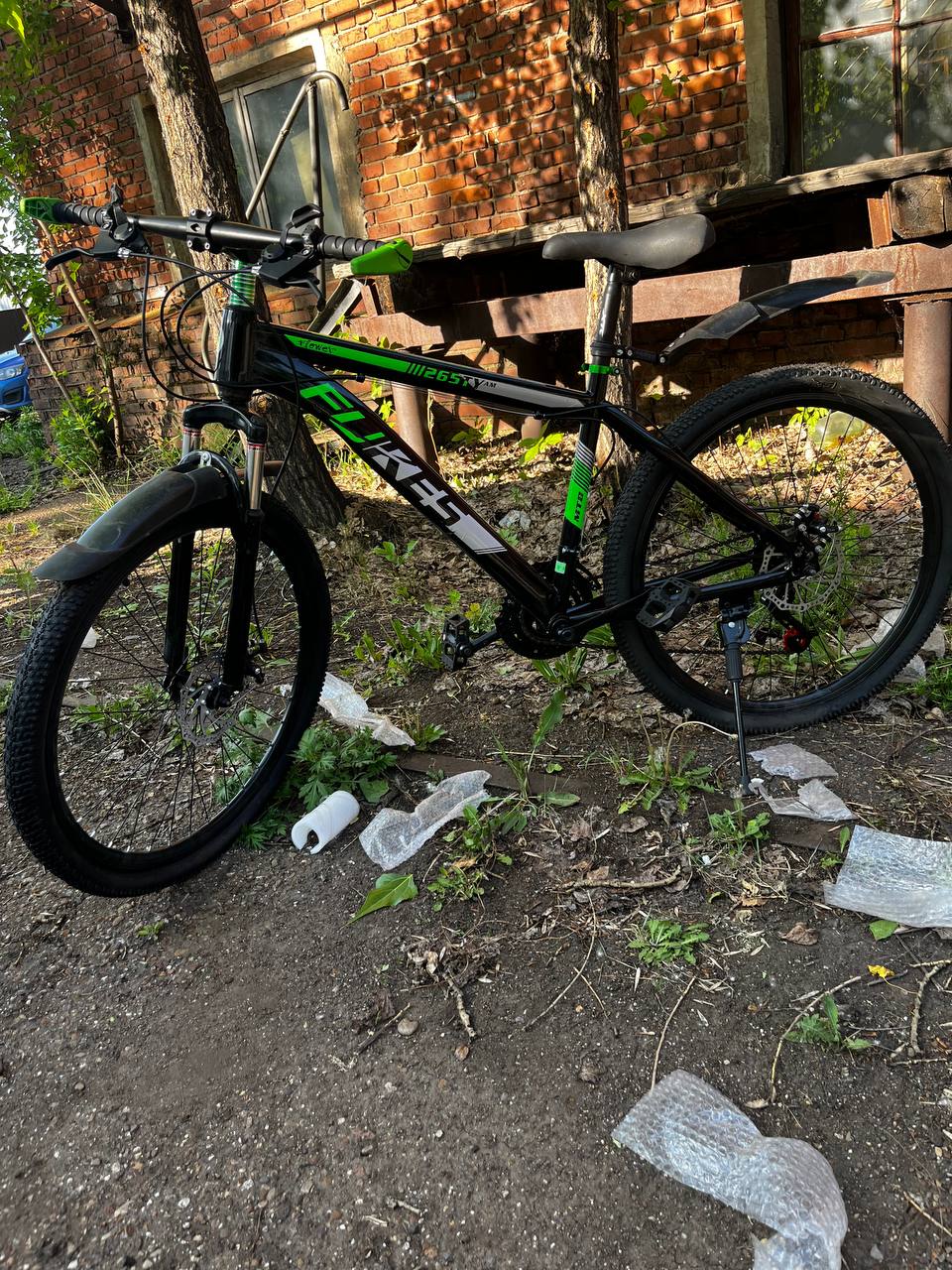 Велосипед "FUKES" Чёрно-зеленый