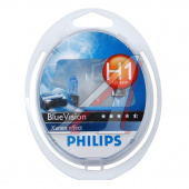 Лампа H1 12V  55W   PHILIPS  Blue Vision  (2шт + 2 W5W) от интернет-магазина avtomag02.ru