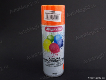 Краска (эмаль) аэрозоль MagicLine 400мл флуоресцентная  оранжевая  (1050)