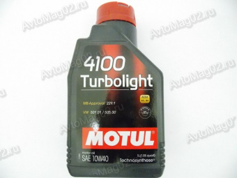 MOTUL 4100  Turbolight  10W-40 (техносинт.) дизельное масло  1л