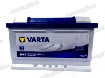 Аккумулятор 72 А*ч VARTA Blue Dynamic EN 680А 572409  (о.п.)