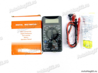 Прибор-мультитестер цифровой (со звуковой прозвонкой и термопарой) DT-838