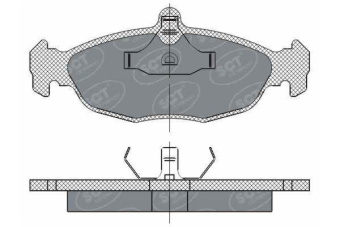 Колодки ДЭУ Нексия, Ланос, OPEL Astra F, Corsa A/B, Vectra A   перед   SCT  SP252 