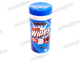 Салфетки влажные (30 шт в мягк.упак.) ABRO CW-400-G для стекол