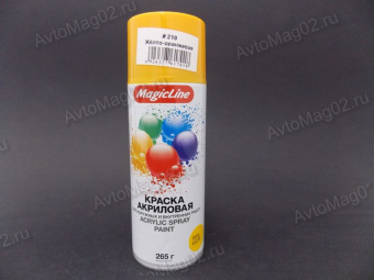 Краска (эмаль) аэрозоль MagicLine 450мл  желто-оранжевая  (210)