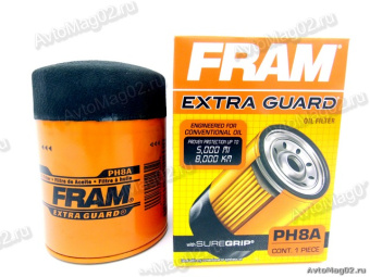 Фильтр масляный   406   FRAM  PH 8А   Toyota L.C. 2.4L диз., 4.0L бенз.   FRAM  PH 8А    (SM 133)