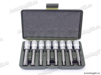 Набор головок с вставкой 1/2" TORX 100мм  8пр.  624298 "ДТ"  (Т20,25,30,40,45,50,55,60)