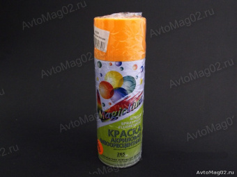 Краска (эмаль) аэрозоль MagicLine 400мл флуоресцентная  оранжево-желтая  (1060)