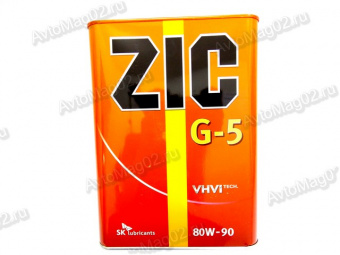 ZIC 80W-90 G-5 GL-5  минеральное  трансмиссионное масло  4л