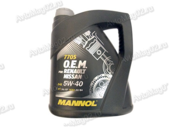 MANNOL   O.E.M. for RENAULT  NISSAN  5W-40(синт)  4л
