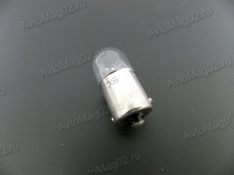 Лампа цокольная 12В  5W (BA15s, R5W  сферическая, белая) OSRAM 5007  габариты ЗАДНИЕ