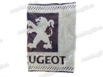 Полотенце махровое с надписью "PEUGEOT"  40х56см