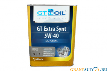 GT Extra Synt 5W-40 SM/CF (A3/B3,A3/B4) синт. бенз/дизель  4л Корея
