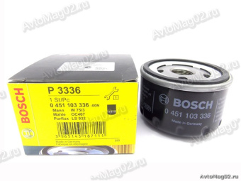 Фильтр масляный   Рено Логан  1.4i/1.6i   BOSCH  P3336