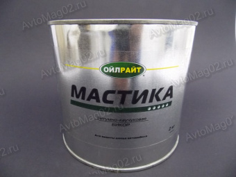 Мастика  резинобитумная 2кг "БИКОР" OIL RIGHT  жест.банка