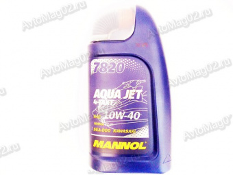 MANNOL 4-х Тактный Aqua Jet  10W-40 (синт) моторн. масло 1л для  гидроциклов 7820 API SL  NMMA FC-W