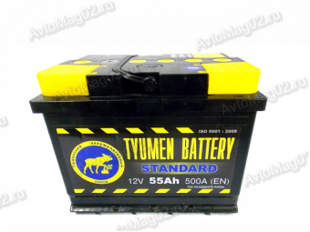 Аккумулятор  55 А*ч  АПЗ (Tyumen Battery)  STANDARD  EN 500A (п.п.)