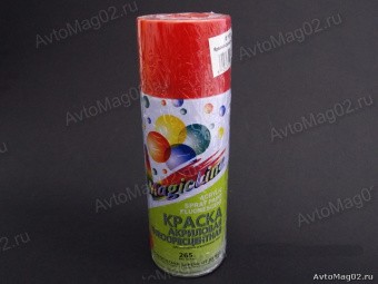 Краска (эмаль) аэрозоль MagicLine 400мл флуоресцентная  красная  (1010)