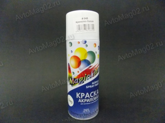 Краска (эмаль) аэрозоль MagicLine 450мл  белая-кремово  (040)