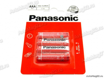Батарейка ААА (мизинчиковая) PANASONIC R03-BC4   только по 4шт