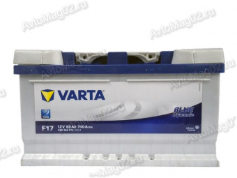 Аккумулятор  80 А*ч  VARTA Blue Dynamic EN 740А 580406 (о.п. -/+)  низкий