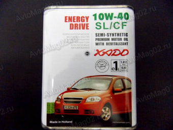 XADO  Atomic  Energy Drive 10W-40 SL/CF  (п/с)    1л (ж/б)  -20144-