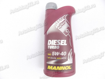 MANNOL Diesel Turbo 5W-40 (синт)  1л VW-Norm 502.00/505.00    Porsche approved