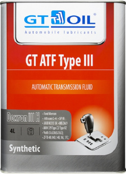 Масло трансмиссионное GT ATF Type III Dexron III (H)  4л Корея