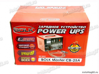 Зарядное устр-во  BOLK Master CB-25А  12/24В  430/720Вт  140-300Ач  ВК34003