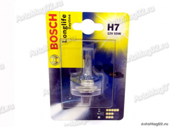 Лампа H7 12V  55W (PX26d)  BOSCH LongLife Daytime  1987301057 (1шт)