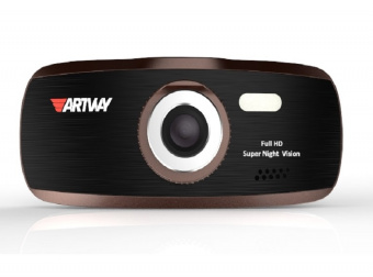 Видеорегистратор Artway 390 Full HD 30к/сек, экран 6,75см, SD до 32 Гб, HDMI, USB 2.0, угол 170*, G