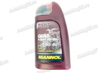 MANNOL 4-х Тактный Racing Quad 10W-40 (синт) моторн. масло 1л для квадроциклов 7807 SL, JASO MA/MA2