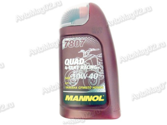 MANNOL 4-х Тактный Racing Quad 10W-40 (синт) моторн. масло 1л для квадроциклов 7807 SL, JASO MA/MA2