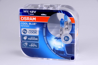 Лампа H1 12V  55W  OSRAM Cool Blue Intense 4200K  64150CBI2 (бокс, 2шт)