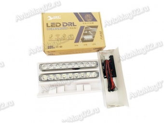 Дневные ходовые огни LED-DRL  9 диодов (линзы) 25см