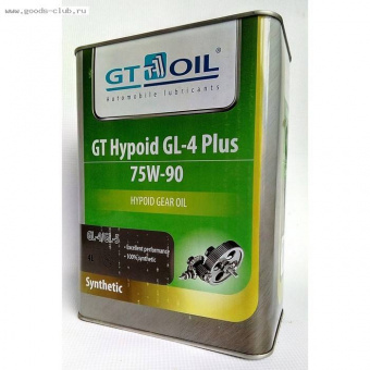 Масло трансмиссионное GT Hypoid GL-4 Plus 75W-90 GL-4/GL-5 синт.  4л Корея