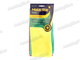 Салфетка Magic Star микрофибра для сильных загрязнений (набор 3 шт) MS-1102