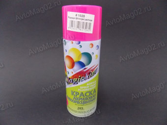 Краска (эмаль) аэрозоль MagicLine 400мл флуоресцентная  розовая  (1020)