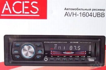 ACES Проигрыватель AVH-1604UBB MP3, USB, SD, AUX, 2RCA без привода 4х50Вт Multicolor (1DIN)