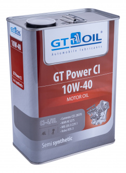GT Power CI 10W-40 CI-4/SL п/синт. дизель/бенз  4л Корея