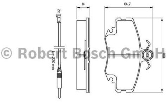 Колодки тормозные BOSCH  0986467720  перед.  РЕНО Логан 09/04-.., Sandero, ЛАРГУС