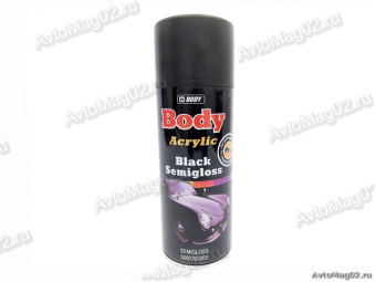 Краска (эмаль) аэрозоль BODY 400мл  черная матовая Black Semigloss