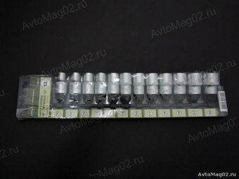 Набор головок  12 предм.  Дело Техники  620121  (6-гран.)  1/2"