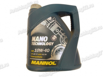 MANNOL Nano Technology 10W-40 (п/с)  4л API SM/CF MB 229.3  VW 502.00/505.00