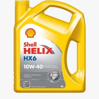 Масло моторное Shell Helix HX6 10W-40 п/синт (желтый)  1л